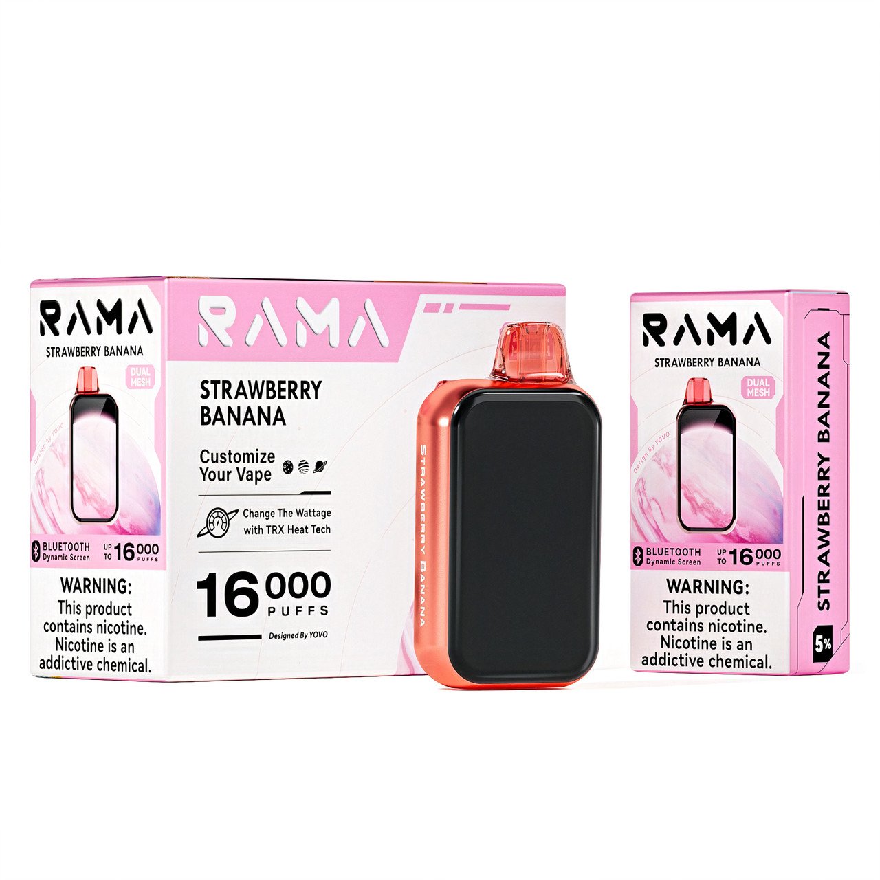 RAMA 16000 Puffs Disposable Vape Strawberry Banana – Rama TL16000