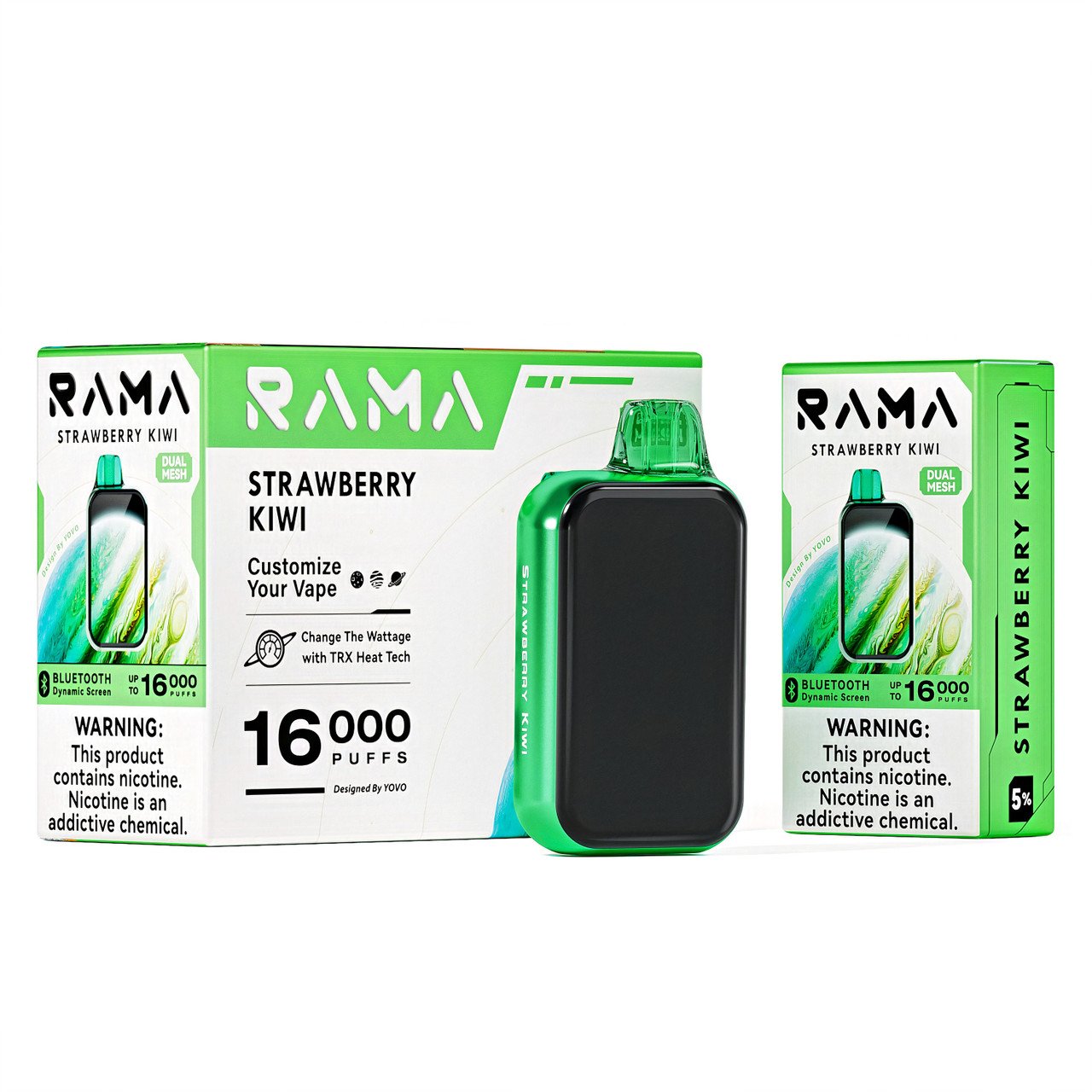 RAMA 16000 Puffs Disposable Vape Strawberry Kiwi – Rama TL16000